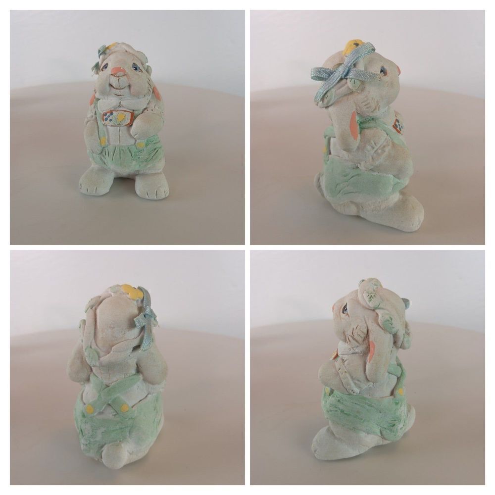 Set of four clay bunny rabbits - Picture 4 of 8